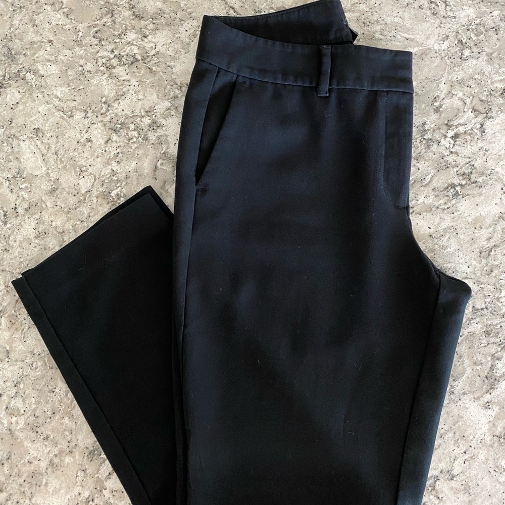 EUC Ann Taylor Factory black flat front trousers, size 8